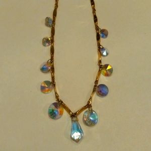 Vintage Sarah Coventry Crystal Fire Necklace